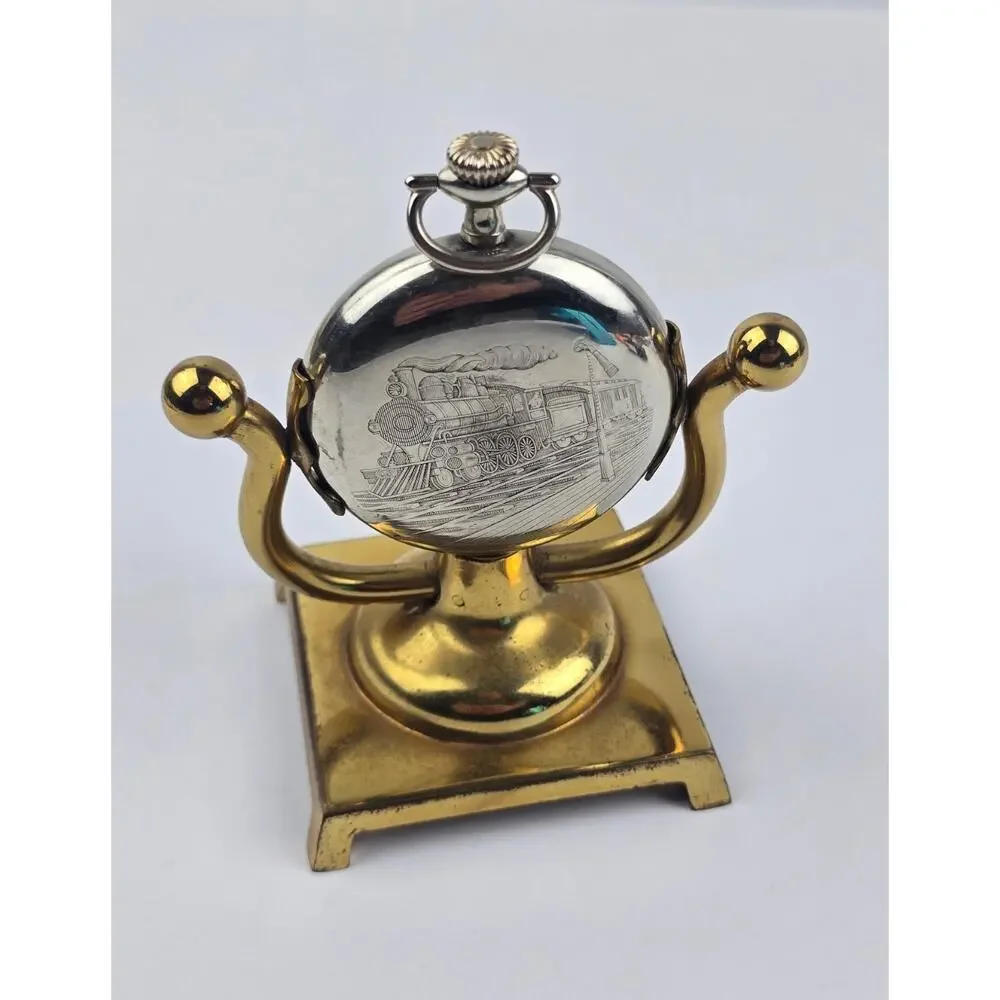Solid brass Yoke Pocket Watch holder Harp Shaped Holds most sizes